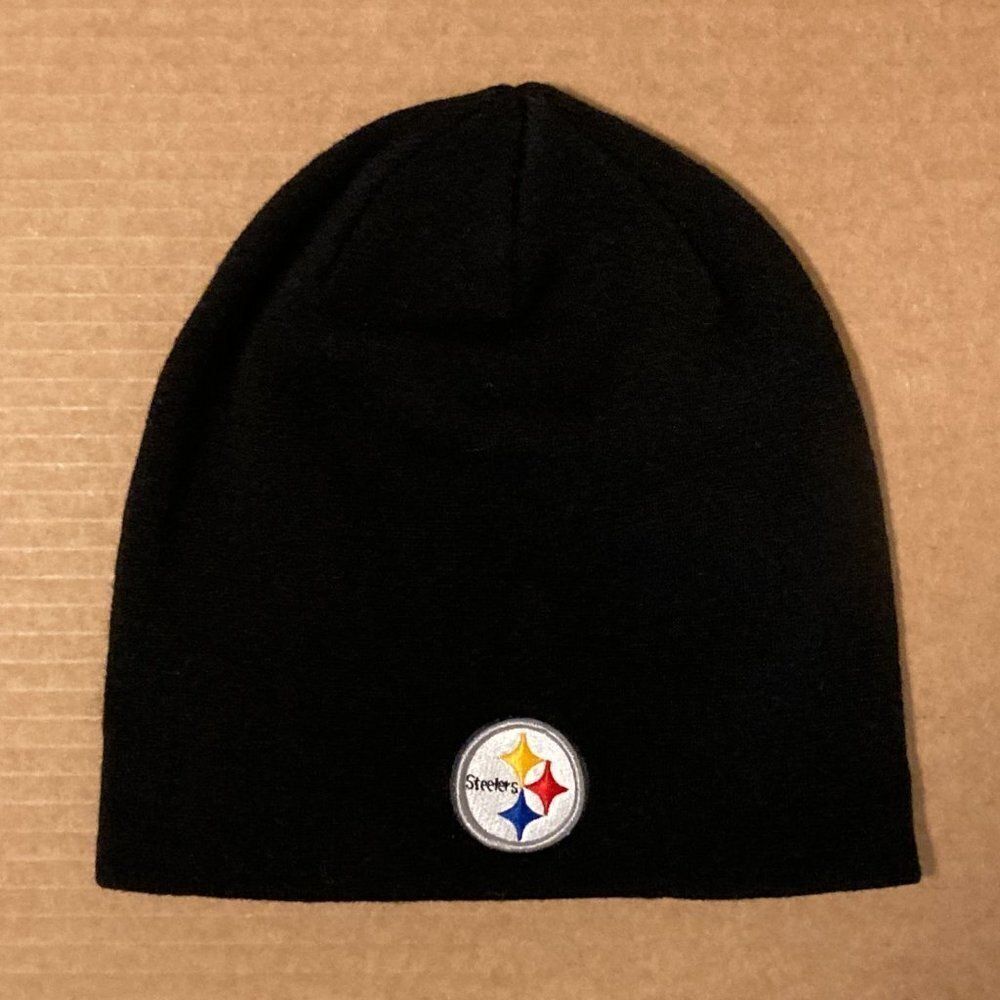 Pittsburgh Steelers Fanatics Winter Hat Skull Cap Beanie Black Gold OSFM